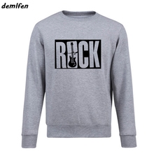 Sudadera con capucha para hombre, suéter de lana con música de guitarra ROCK, abrigo de Hip Hop, Tops de calle Harajuku, primavera y otoño, novedad 2024 - compra barato