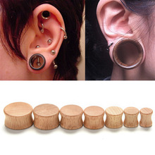 1pcs Wood Plugs and Tunnels Ear Expander Plug Natural Wooden Gauges Ear Plugs Tunnels 8-18mm Flesh Tunnels Body Jewelry Piercing 2024 - buy cheap