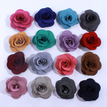 10PCS 5.5CM Fashion Rosette Rose Burlap Flowers For Dress Decoration Mini Hair Flower For Head Wear Hair Accessories 2024 - buy cheap