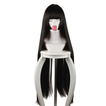 Disfraz de Anime Hell Girl Enma Ai, pelucas para fiesta de Halloween, Jigoku, Shoujo, Mitsuganae, pelo negro largo 2024 - compra barato