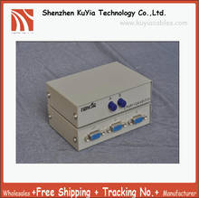 KUYiA Free Shipping+Tracking number!! VGA Sharing switch/2 Port VGA Sharing Switch Select Box 2 PC to 1 Monitor+w/retail box 2024 - купить недорого