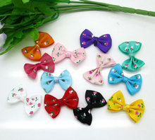 50pcs Mixed Baby Satin Ribbon Flower Bowknot Hair Clips Applique DIY Craft Wedding Bow Tie Scrapbooking Decoration 3.5x2.2cm 2024 - buy cheap