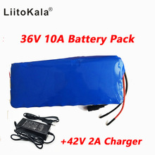 liitokala 36v 10ah electric cokes bike lithium battery scooter high capacity battery includes the 42v 2a charger 2024 - buy cheap