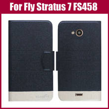 Hot Sale! Fly Stratus 7 FS458 Case High Quality 5 Colors Fashion Flip Ultra-thin Leather Protective Cover Phone Bag 2024 - buy cheap