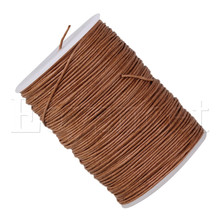 100 Meter Natural Hemp Waxed Thread Round Cord Leather Craft Line Light Brown 2024 - buy cheap