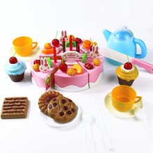 54pcs DIY Cutting Birthday Cake 5.5inch Pretend Play Kitchen Food Plastic Toy Children Kids Baby Early Educational Classic Toy 2024 - buy cheap