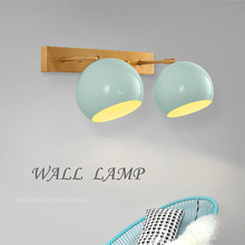 Post Modern Simple Bedroom Bedside Lamp Wall Lamp Mediterranean Sea Aisle Background Wall Creative American Lanterns Blue E27 2024 - buy cheap