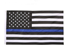 Bandera de policía americana de rayas azules y delgadas para decoración del hogar, cartel de poliéster de 3x5 pies, 90cm x 150cm 2024 - compra barato