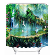 Cartoon pattern 3D Shower Curtain Polyester Fabric Waterproof Shower Curtain Eco-Friendly Bathroom Curtain Home 2024 - buy cheap