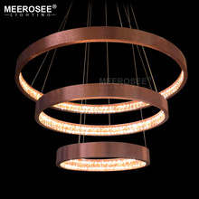 Luminária pendente moderna de acrílico, lâmpada pendente para restaurante, iluminação por círculo, iluminação para casa