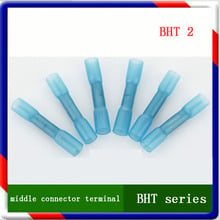 BHT2 blue color heat shrink butt 20pcs Crimp Terminals Insulated Electrical Wire Cable Connectors Free shipping 2024 - buy cheap