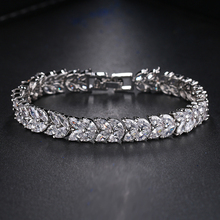 New Design Sales Top Quality Marquise AAA+ Cubic Zirconia Women Bracelets White Gold Color Trendy Women Bracelet Gifts B-053 2024 - buy cheap