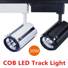 Envío Gratis, iluminación de riel LED 20W 30 W, luz de pista LED COB, luz LED de techo negra/blanca, foco de lámpara LED, luz de pared 2024 - compra barato