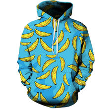 Harajuku 3D Print Fruit banana Sweatshirts Fashion Long sleeve with hat Men Women Couple clothes vogue Hooded Hoodies Tracksuit 2024 - buy cheap