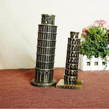 20 cm Metal Bronze Italy The Leaning Tower of Pisa Model World Famous Architecture Landmark Home Bar Decor Building Model 2024 - buy cheap