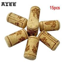 15pcs/lot Straight Bottle Wood Corks Wine Bottle Stopper Corks Wine Stoppers Bottle Plug Bar Tools Wine Cork Wooden Sealing Caps 2024 - buy cheap