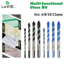 LAVIE 4pcs 6mm 8mm 10mm 12mm Multi-functional Glass Drill Bit Triangle Drill Bits For Ceramic Tile Concrete Glass Marble DB02060 2024 - buy cheap