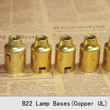 2PCS Vintage Loft Bulb Lamp Holder Gold Plating Copper Retro Lamp Socket B22 Top Quality Self Lock Pendant Lamp Bases 2024 - buy cheap