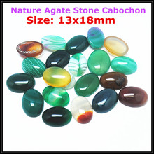 15 pcs New arrivals nature agatee stone cabochon top fashion beads accessories size 13x18mm 2 colors 2024 - buy cheap