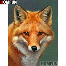 HOMFUN Full Square/Round Drill 5D DIY Diamond Painting "Animal fox" Embroidery Cross Stitch 3D Home Decor Gift A12109 2024 - buy cheap