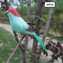 mini real life light green bird model foam&feather simulation vivid red head bird doll gift about 13cm xf0872 2024 - buy cheap