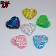 Micui 50PCS 25mm Heart shape Acrylic Rhinestones Flatback For Clothes Dress Decorations Jewelry Accessories ZZ561 2024 - buy cheap