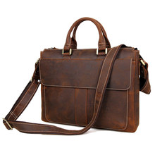 Сумка-мессенджер Nesitu, из натуральной кожи коричневого цвета, портфель # M7113 2024 - купить недорого