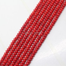 Mini. order is $7!Wholsales 132pcs, 3x7mm Red Coral Oval Saucers Loose Beads 15" 2024 - buy cheap