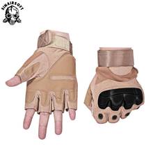 SINAIRSOFT тактические перчатки без пальцев, военные армейские перчатки для пейнтбола, страйкбола, мотокросса, боевые жесткие перчатки с полупальцами 2024 - купить недорого