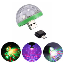 RGB USB Led Night Light Christmas Holiday Lights Crystal Magic Ball Disco Stage Lamp KTV Bedroom Party Supplies Kids Toys Gifts 2024 - buy cheap