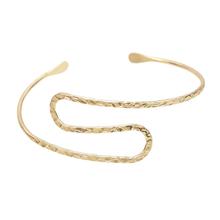 Bracelete de braço de cobra gira, pulseira larga e original de cor dourada, bracelete de manguito, joia indiana, feminina, masculina 2024 - compre barato