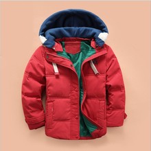 2021 New Child school baby boy jacket detachable hooded down coat thickening  jacket parkas winter clothes  4-10Y children boy 2024 - buy cheap