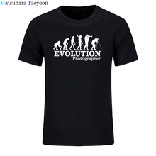 t shirt New Summer Photographer Evolution Men T-shirt Funny Cameraman Men Cotton Short Sleeve T Shirts Photography Tees 2024 - buy cheap