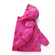 Куртка флисовая двухслойная для девочек, весна-осень 2019, плащ-ветровка 2024 - купить недорого