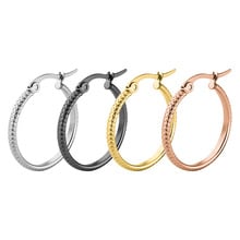 FairLadyHood Hot Fashion  Stainless Steel Earrings Personalized Men And Women Fashion Jewelry Hoop Earrings 2024 - buy cheap