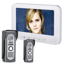 Видеодомофон с 7-дюймовым TFT-экраном, дверной звонок, домофон, комплект с 2-камерой, 1 монитором, ночным видением, HD 700TVL камерой 2024 - купить недорого