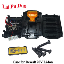 Para dewalt 18v 20v caixa plástica de bateria de íon de lítio 1.5ah dcb200 dcb204 peças de capa 2024 - compre barato