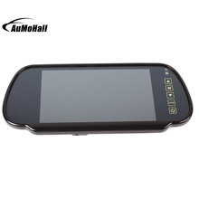 7 Inch Touch Button Car Rearview Mirror Monitor Parking Reverse Sunvisor Monitor 16:9 Car Monitor 12V 2024 - buy cheap