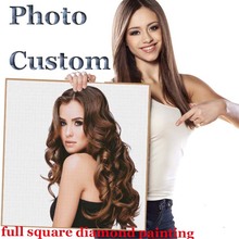 Eigen foto pintura diamante quadrado completo diamante bordado imagem personalizada de strass diamante mosaico 5d diamante peinture 2024 - compre barato