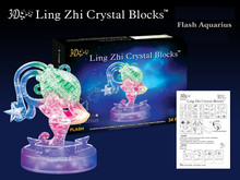 Free shipping DIY Funny Aquarius Flash 3D Crystal Puzzle best toys for children 2024 - buy cheap