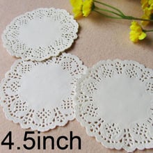 100 Pcs 4.5inch 114Mm White Round Lace Paper Doilies / Doyleys Coasters / Placemat Craft Wedding Christmas Table Decoration 2024 - buy cheap