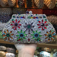 Caja de bolsas de regalo de Navidad, monedero de lujo de cristal de diamante, de lujo, para Banquete de noche, paquete de dama de honor, bolso de mano para boda y graduación 2024 - compra barato