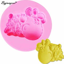 Byjunyeor Epoxy UV oveja de resina animales molde de silicona Magdalena utensilios para decoración de tortas con Fondant Chocolate caramelo arcilla moldes m920 2024 - compra barato