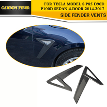 Carbon Fiber Front Side Vent Fender Trim for Tesla Model S Sedan 4 Door 14-17 60 D 70 D 85 D P85D 90D P90D P100D Non X 2024 - buy cheap