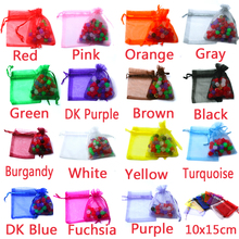 100pcs /bag , Selection 15 Colors Jewelry bag 10x15cm organza jewelry packaging display & Jewelry Pouches, free shipping 2024 - buy cheap