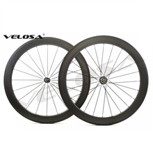 Velosa 454 58mm dimple wheels,700C road bike carbon wheels,special brake track,clincher/tubular version 2024 - buy cheap