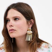 JURAN Vintage Metal Chain Tassel Statement Dangle Drop Earrings For Women Trendy Metal Geometric Earrings Jewelry Bijoux 2022 2024 - buy cheap