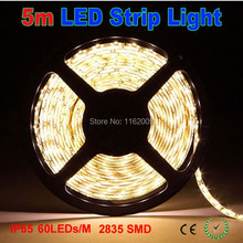 High brightness SMD 2835 LED Strip Light Waterproof DC12V 120LEDs/M 600leds 5m Warm white Cool white Color Free shipping 2024 - buy cheap