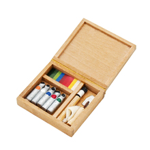 Odoria 1:12 Miniature Pigment Box Paintbox Painting Art Tool Model Set Room Home Ornament Dollhouse Accessories Doll House Decor 2024 - buy cheap