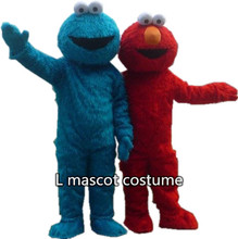New elmo mascot costume Long fur Sesame street  mascot costume Blue cookie monster cartoon mascot adult size free shipping 2024 - buy cheap